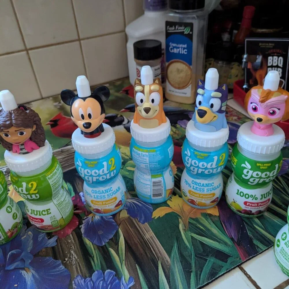 21 Good 2 Grow Juice Toppers & Bottles Various Characters plus 2 snackers - Picture 6 of 7